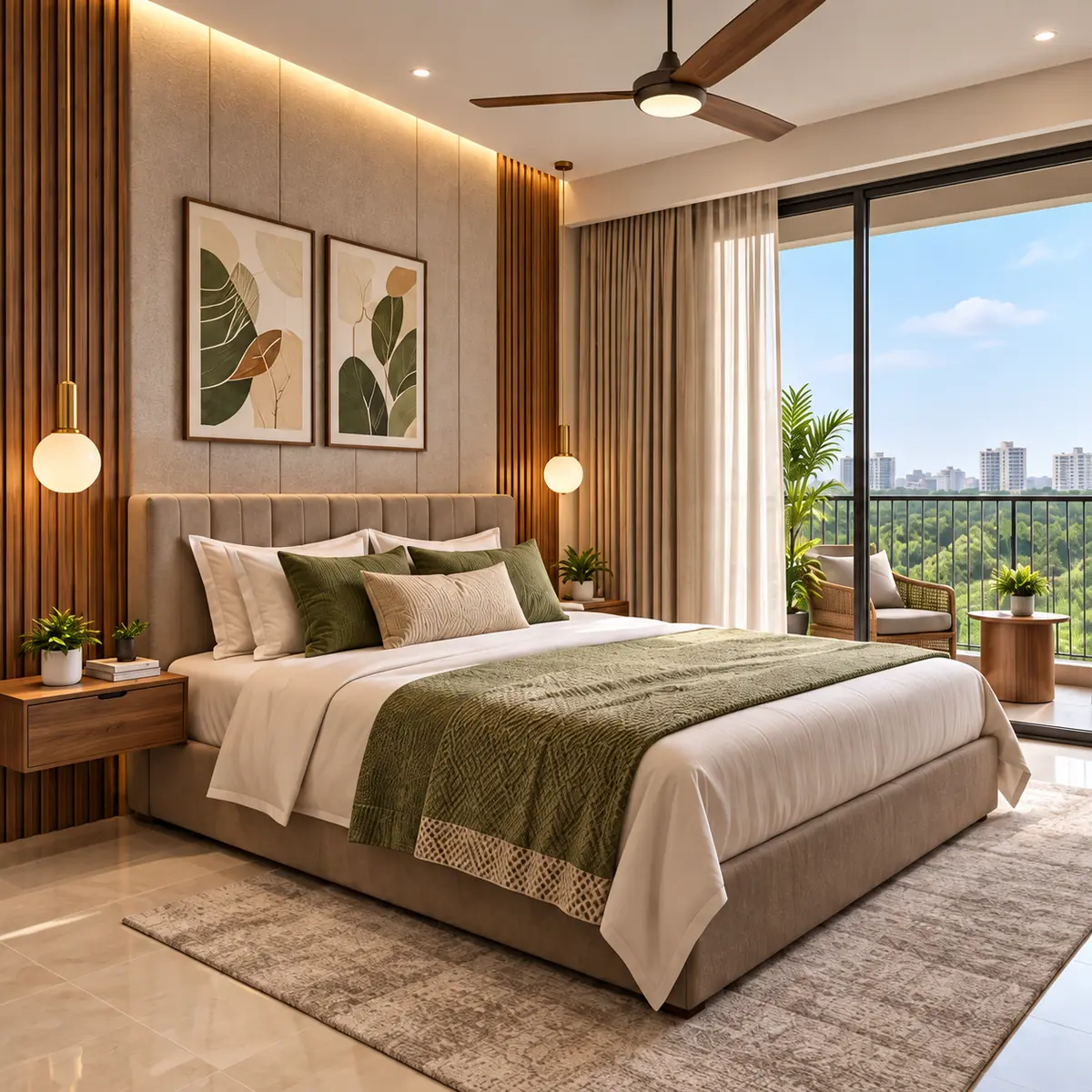 Master bedroom at Kalyani Kanakapura Road - artist's impression Master bedroom at Kalyani Kanakapura Road - artist's impression